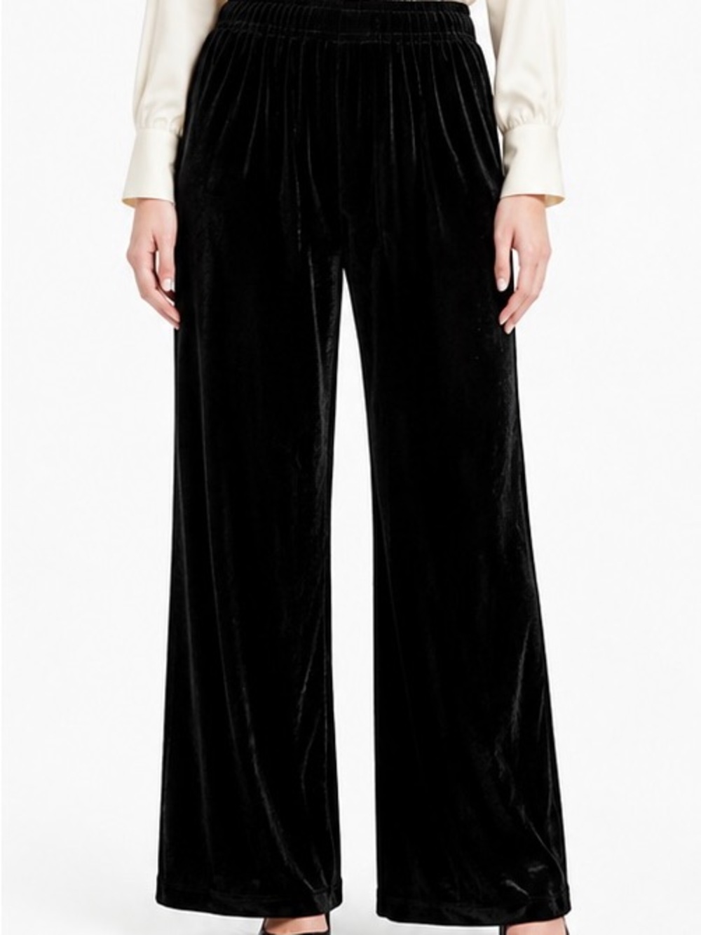BLANKNYC Velvet Black Wide Leg Pants XL NWT
